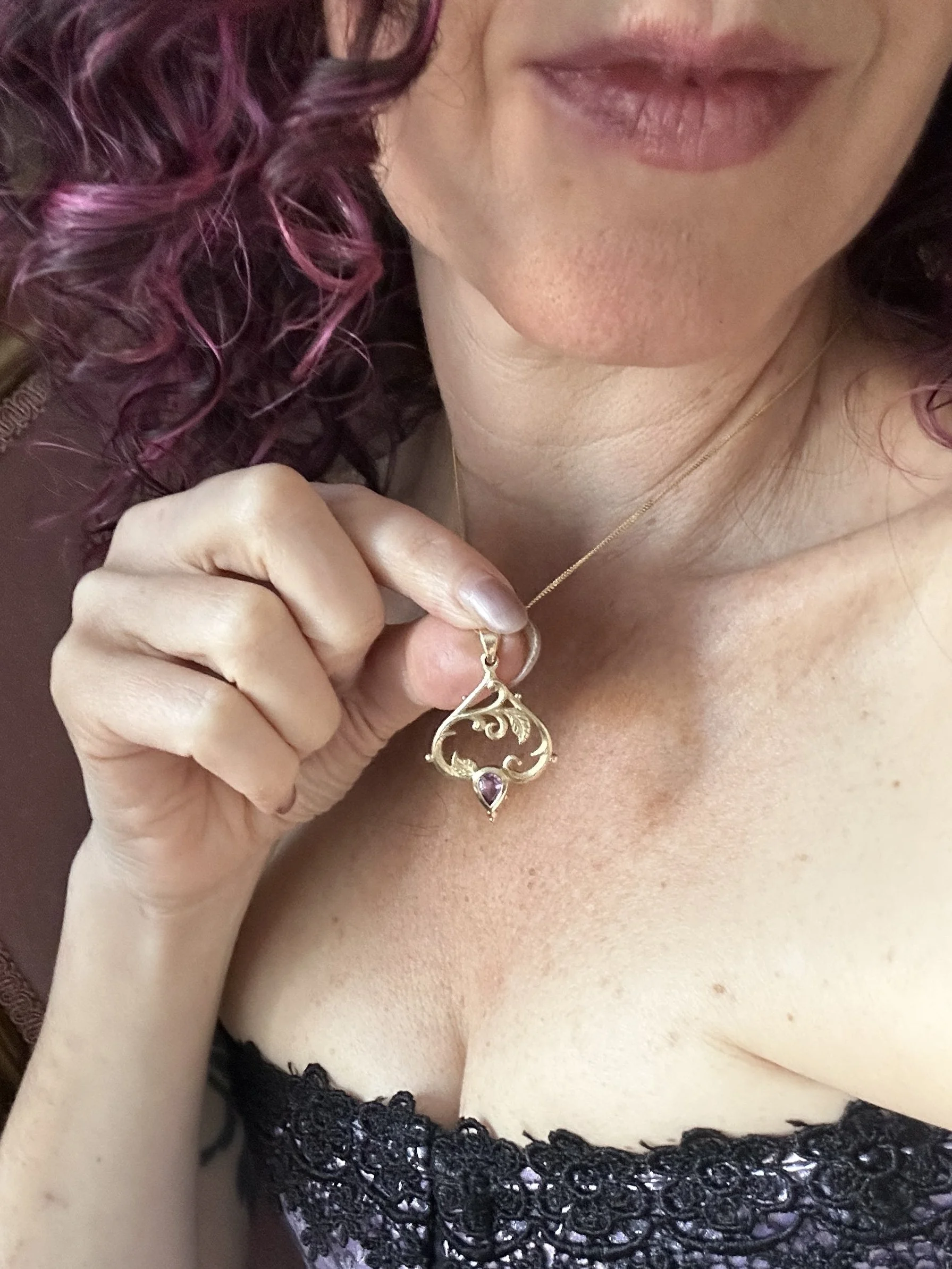 De La Mer Sapphire Pendant — Melissa Caron De La Mer Sapphire Pendant — Melissa Caron